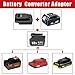 Battery Converter for Makita 18V Li-ion Battery to Black+Decker 20V LBXR20 LB20 LBX20 Batteries, to Porter Cable 20V PCC685L PCC681L Batteries, Work with Black & Decker/ Porter-Cable Tools Adapter