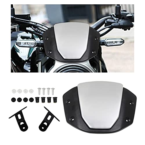 Image of Generic Motorcycle Windshield Wind Deflector for Honda Cb300R Windproof Silver