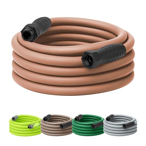 Image of Flexzilla Colors SwivelGrip Garden Hose 5 /8 in. x 50 ft., Lightweight All-Weather Water Hose, Durable and Flexible, Leak-Free Connections, Red Clay