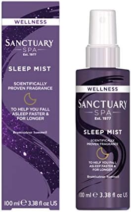 SANCTUARY Spa Pillow Spray, Sleep Mist for Face, Body and Pillow with Hyaluronic Acid, Vegan and Cruelty Free, 100 ml