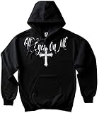 All Eyes on Me Hoodie Cross Tattoo Only God Can Judge Me Rap Sweatshirt Pullover, 2X - XXL - 2XL Black