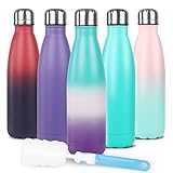 Sfee Insulated Water Bottle, 17oz Stainless Steel Water Bottles, Double Wall Vacuum Reusable Water...