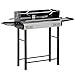Outsunny Barbecue a Carbone con Griglia a 3 Livelli e Girarrosto, BBQ a Carbonella in Acciaio Inox con Mensole Pieghevoli, 118x32x90cm, Nero