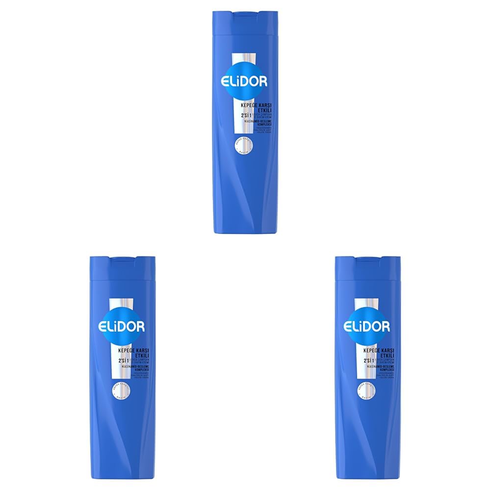 Elidor Şampuan ve Saç Bakım Kremi Kepeğe Karşı Etkili 400 ml (3 paketi)