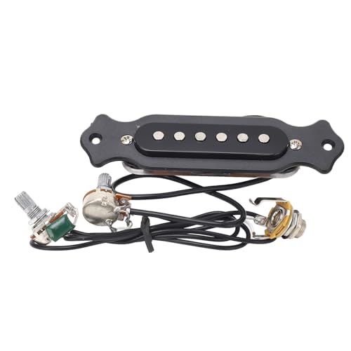 Matybobe アコースティックギターサウンドホールピックアップセット銅コイルボリュームトーン6ストリングミニサイズフォークアコースティックギターABS素材