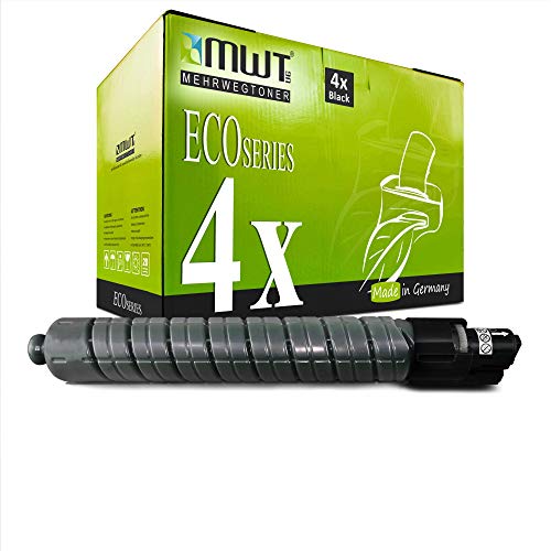 4x MWT Printer Cartridges compatible for Ricoh MP C3500e C4500 C4500AD C4500e C3500AD replaces 888608 K198 Black