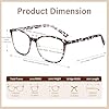 Madison Avenue TR90 Blue Light Blocking Glasses Anti Eyestrain UV Glare Blue Light Glasses for Women TV Phone Computer Gaming Eyeglasses (Black Tortoiseshell) #4