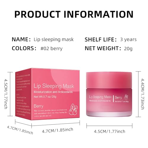 Image of FeiCuiYun Lip Sleeping Mask, Moisturization and Antioxidants, Nourish, Hydrate, Flaky, Dry Lips (02#Jam fruit, 1Pcs)