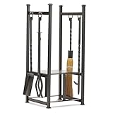 UniFlame Olde World Iron Firewood Log Rack with Tools