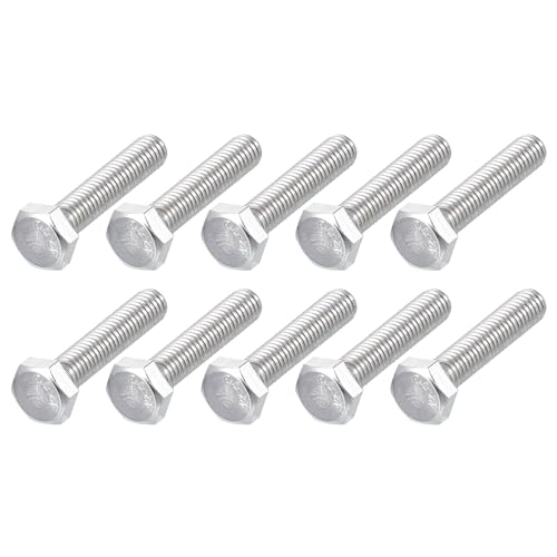Image of METALLIXITY Hex Bolts (M6-1x30mm) 20Pcs, 304 Stainless Steel Coarse Fully Threaded Hex Head Screw Bolt Machine Screws - for Furniture Repair, Silver