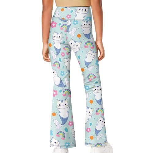 Image of Girls Flare Leggings Cute Bell Bottoms for Teen Girls Wide Leg Sweatpants for 5-14 T