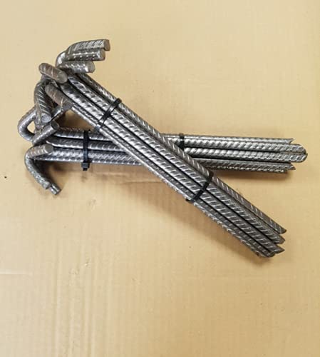 Wire Products PACK 10 Steel J Pins Ribbed 350mm x 10mm Metal Pegs Camping Awning Marquee BEST BUY