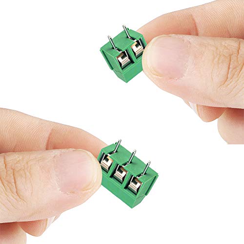 YIXISI 100pcs Universal PCB Board Kit, 5mm Pitch 2 Pin & 3 Pin PCB Mount Screw Terminal Block Connector for Arduino (80 x 2 Pin, 20 x 3 Pin)