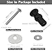SelfTek 4 Pack Toilet Seat Bolts, Hinge Bolt Screws Toilet Seat Fixings Fix Expanding Rubber Top Nuts Screws Mount Seat Hardware Replacement Parts Kit (for 14-16mm hole toilet seats)