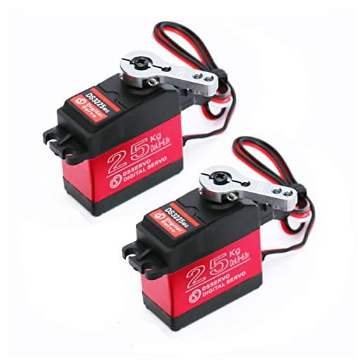Youleke 2Pack 25KG High Torque RC Digital Servo,Waterproof Full Metal Gear Servo with 25T Servo Horn(270°)