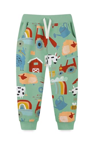 Pantalones de algodón para niños con diseño de chándal suave y elástico 190