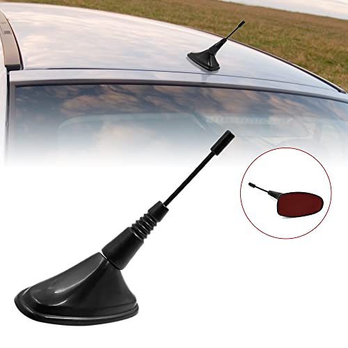 Image of uxcell 2pcs Black Universal Self Adhesive Base Roof Decorative Antenna Aerial Waterproof Replacement for SUV Car