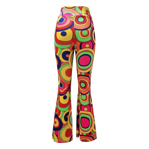 Pantalon hippie stretch ajusté jambe évasée mode vintage bohème rétro