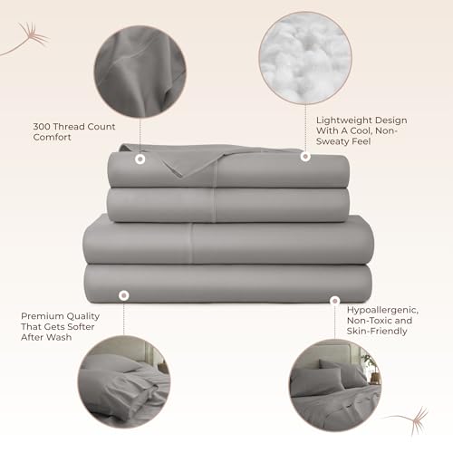 Image of Whisper Organics 100% Organic Cotton Bed Sheets with Deep Pocket 3 Pc. Set