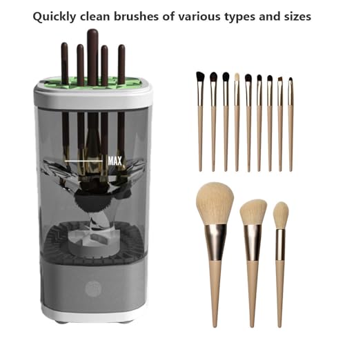 Makeup Brush Cleaner, LIFEES Premium Electric Makeup Brush and Sponge Cleaner Machine Super-Fast Dry and Deep clean, Automatic Makeup Brush Cleaner Solution for Makeup brushes & tools