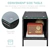 Best Choice Products 3-Piece Outdoor Wicker Conversation Bistro Set, Space Saving Patio Furniture for Garden w/Side Table - Black/Gray #2