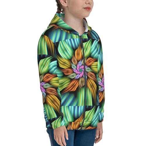 Hippie Style Kid Hoodies Boys Zip Up Sweatshirts Girls Pullover with Pocket4