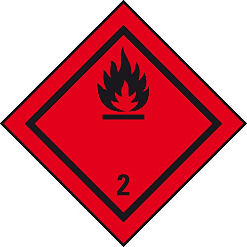 LEMAX® Verpackungskennzeichen Kl.2.1 Entz.Gase,Folie,seewasserbeständig,50x50mm,500/Rolle