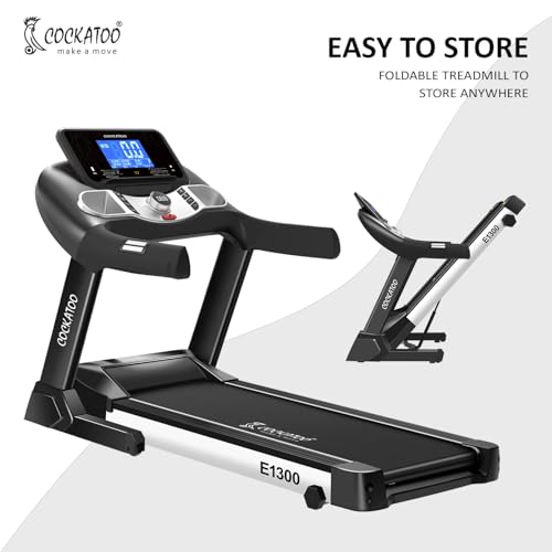Image of Cockatoo Flex Run4.5M 4.5HP Peak DC Motorized Treadmill for Home, with Massager & 3 Level Manual Incline, Max Speed 16 Km /Hr, Max User Weight 120Kg