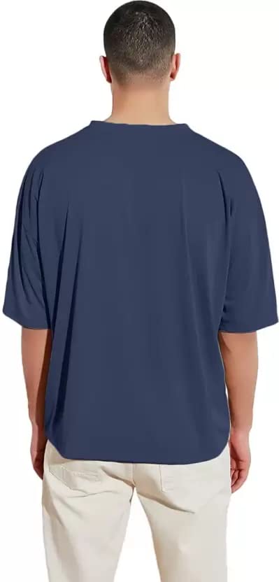 Image of Cotton Blend Men's Oversized T-Shirt Plain.