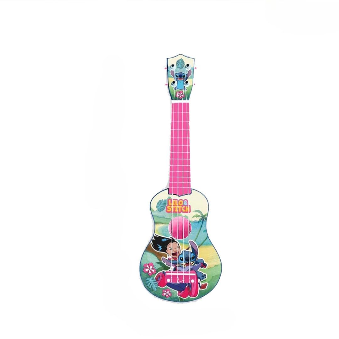 Jam & Honey Stitch Big Toy Guitar for Kids, 4 Adjustable Strings & Pick, BIS Certified, Non-Toxic Musical Instrument, Perfect Gift for Boys 3+ Years, Blue-image-35