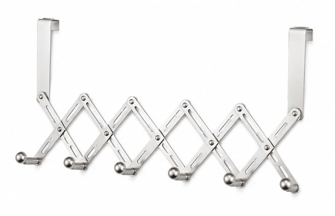 Generic Stainless Steel Over Door Hanger, 6 Hooks - Image 1