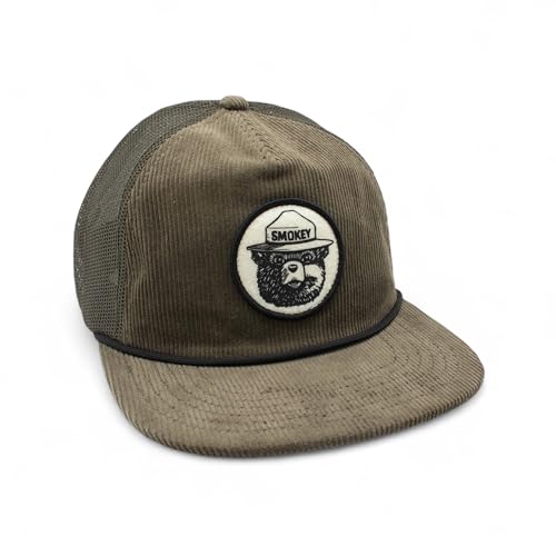 Image of AMERICAN NEEDLE Smokey The Bear Patch Unisex Adjustable Snapback Baseball Hat