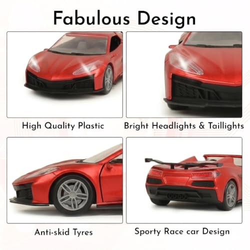 Image of Convertible Remote Control Car for Kids | Rechargeable RC Car with 2+ Hours Playtime | Manually Openable Doors & Roof | Made in India (Matte Red)