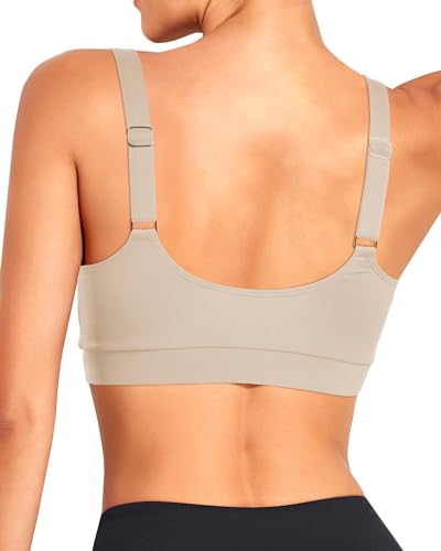 Image of Tempt Me Women Sports Bra Swim Crop Tops Only | Scoop neck, Bathing suits top, Removable cups, Adjustable straps