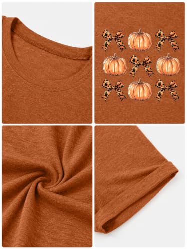 Halloween Shirts for Women Spooky Season Shirt Pumpkin Ghost Graphic tees Casual Short Sleeve Tops - image 5
