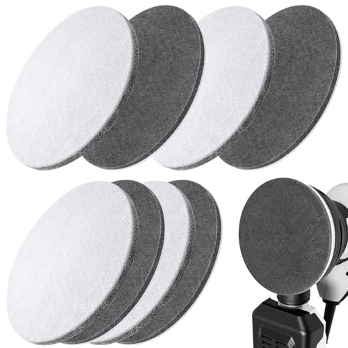 SRunDe 8 Pièces Tampon Polissage 150mm Feutre Disque Polissage Voiture 150mm pour Ponceuse Excentrique Adapté Peinture Auto Jante Verre Marbre Meuble Bois...