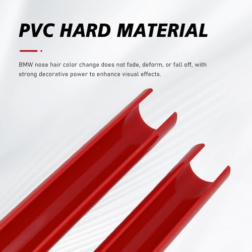 Image of ijuicy 2 PCS Front Grill Inserts Trims, Waterproof Front V Bar Brace Trim Covers, Snap-on Installation Grille Decorative Strips, Compatible with 3 /4 /5 /6 /7 Series X 1 /2 /3 /4 /5 (Red)