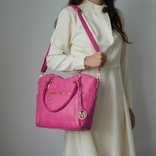 MKF Collection Crossbody Tote Bag for Women - PU Leather Top-Handle Satchel Shoulder Handbag3