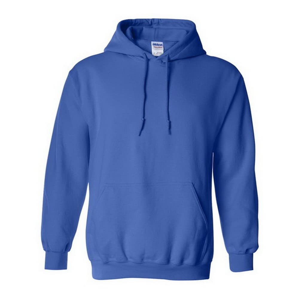 Gildan Men's Royal Heavy Blend Adult Hooded Sweatshirt Xl - Air Jet Spun Yarn, Pouch Pocket