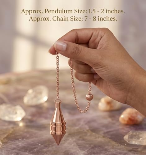 Image of Copper Metal Egyptian Anubis's Favorite Meditation Pendulum for Reiki, Divination Tool & Chakra Balancing Pendulum.