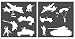 Auto Vynamics - STENCIL-WARSET01-10 - Detailed Soldiers / Vehicles At War Stencil Set - Featuring Tanks, Bombers, Military Troops, & More! - 10-by-10-inch Sheet - (2) Piece Kit - Pair of Sheets