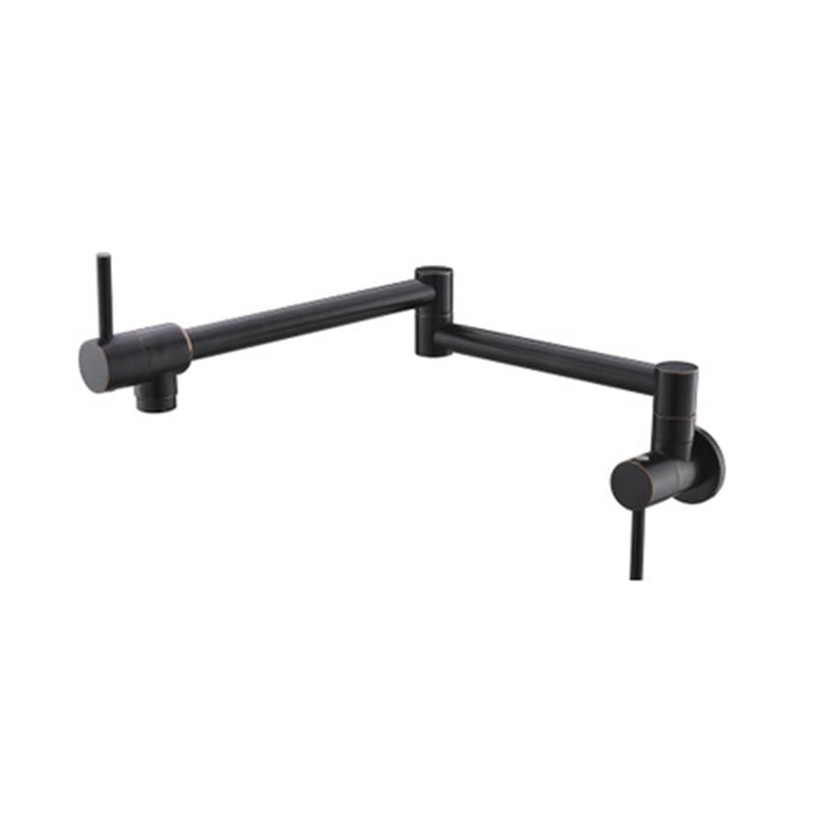 Wall Mounted Kitchen Faucet Foldable Brass Pot Filler Swivel Folding Retractable Rotary Stretch Basin Sink Tap,Durability(Orb)