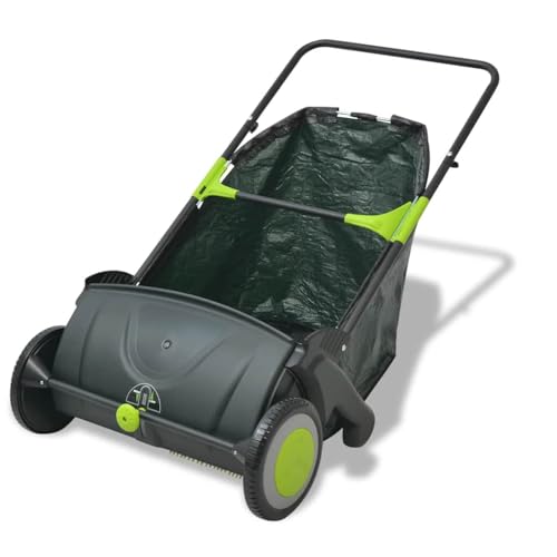 vidaXL Kehrmaschine Rasenkehrmaschine Laubkehrmaschine Kehrer...