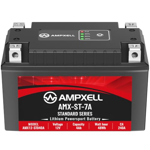 Image of YTX7A-BS Lithium Motorcycle Battery, 12V 4Ah 240 CCA 1.98 lbs Lightweight, Powersports Replacement for ATV UTV Scooter Generator,Compatible withhonda eu3000is battery