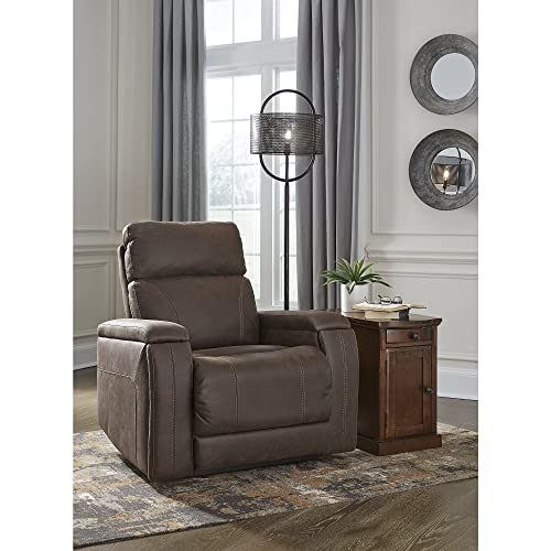 Signature Design By Ashley Laflorn Traditional Chair Side End Table With 2 Usb Ports & Outlets, Medium Brown #TOP1