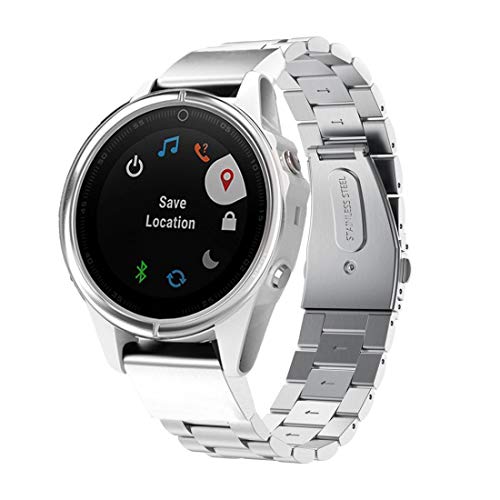 Correa de acero inoxidable para reloj Garmin 20mm miniatura 2