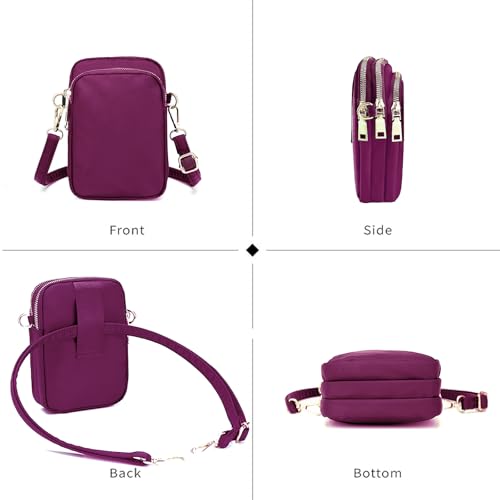 Image of WITERY Waterproof Nylon Cute Crossbody Cell Phone Purse Smartphone Wallet Bag for Women