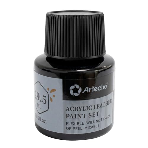 Image of Artecho Black Acrylic Leather Paint 1oz