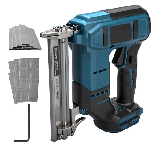 Schnurloser Brad-Nagler für Makita 18V Akku 18GA Akku-Heftgerät-Nagelpistole 2-in-1 elektrischer Nagler-Hefter mit 1000 Nägeln und 1000 Heftklammern für Heimwerken Holzarbeiten (nur Werkzeug)