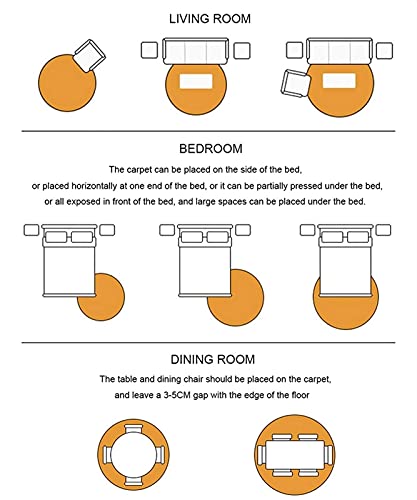 Tapis rond lavable moderne sous la table à thé de votre salon cocooning - 8